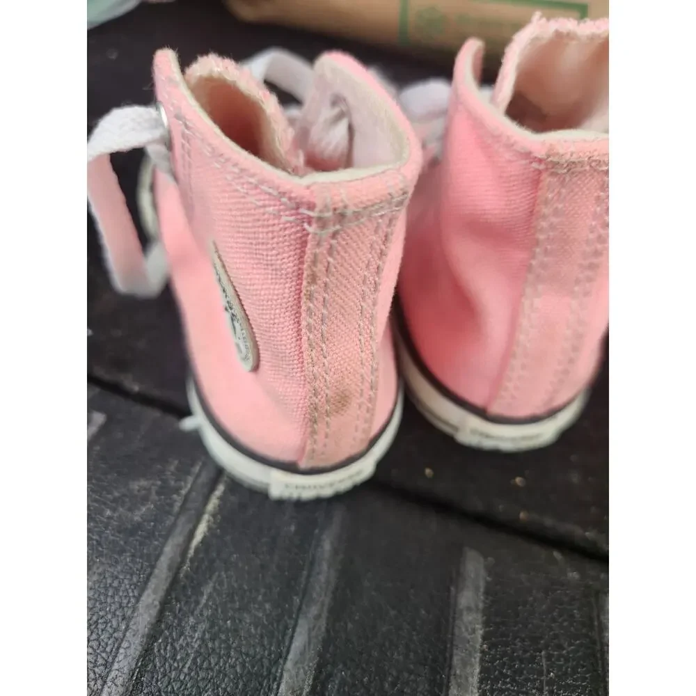 Converse Chuck Taylor All Star Kids Pink Canvas High Top Sneaker US 5 EU 21